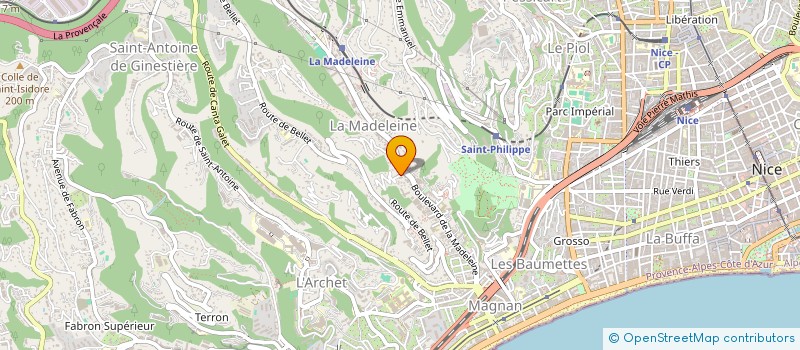 localisation de l'entreprise MONSIEUR PATRICK REBOTTINI  NICE