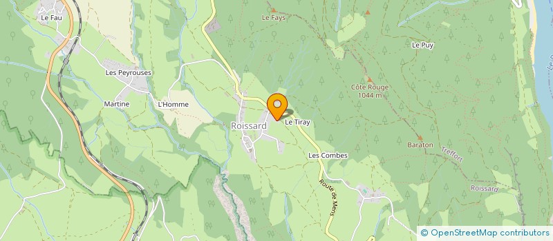 localisation de l'entreprise MONSIEUR PATRICK RIVIER  ROISSARD