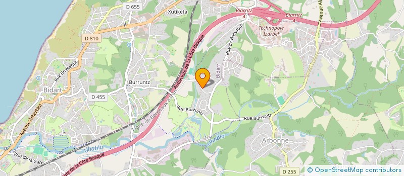 localisation de l'entreprise MONSIEUR PATRICK ROURRE  BIDART