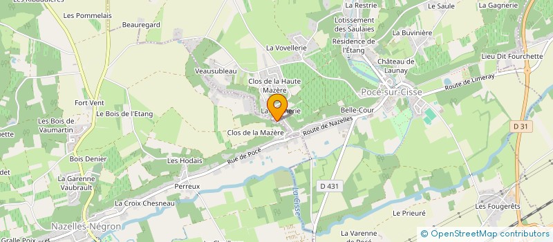 localisation de l'entreprise MONSIEUR PATRICK ROUSSEAU  POCE-SUR-CISSE