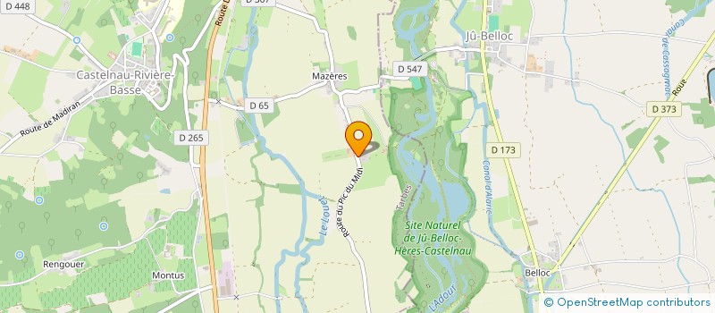 localisation de l'entreprise MONSIEUR PATRICK SAINT MARTIN  CASTELNAU-RIVIERE-BASSE