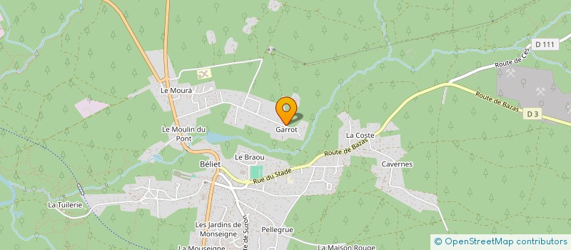 localisation de l'entreprise MONSIEUR PATRICK SANCHEZ  BELIN-BELIET