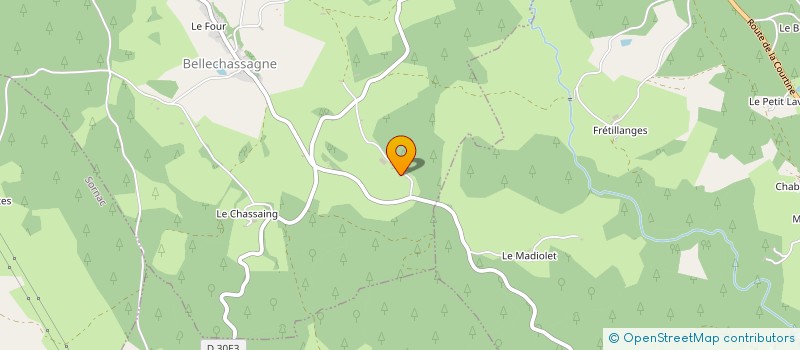 localisation de l'entreprise MONSIEUR PATRICK SAUVAT  BELLECHASSAGNE