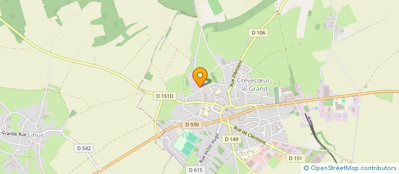 localisation de l'entreprise MONSIEUR PATRICK SEILLIER à CREVECŒUR-LE-GRAND