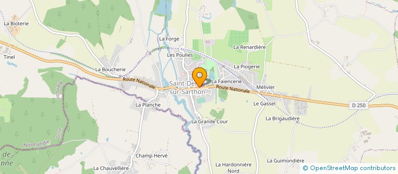 localisation de l'entreprise MONSIEUR PATRICK SEUGE à SAINT-DENIS-SUR-SARTHON