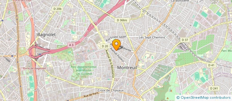 localisation de l'entreprise MONSIEUR PATRICK SEVRAY à MONTREUIL