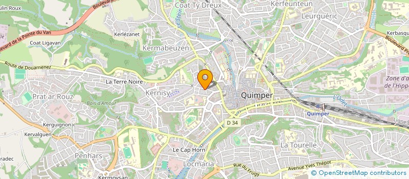 localisation de l'entreprise MONSIEUR PATRICK SIMON à QUIMPER