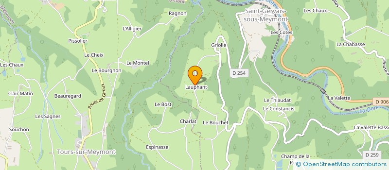 localisation de l'entreprise MONSIEUR PATRICK TAILLLANDIER  SAINT-GERVAIS-SOUS-MEYMONT