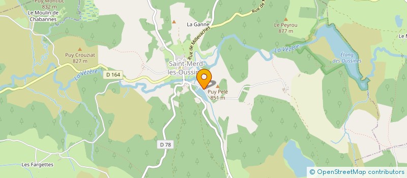 localisation de l'entreprise MONSIEUR PATRICK TEYSSEDRE  SAINT-MERD-LES-OUSSINES