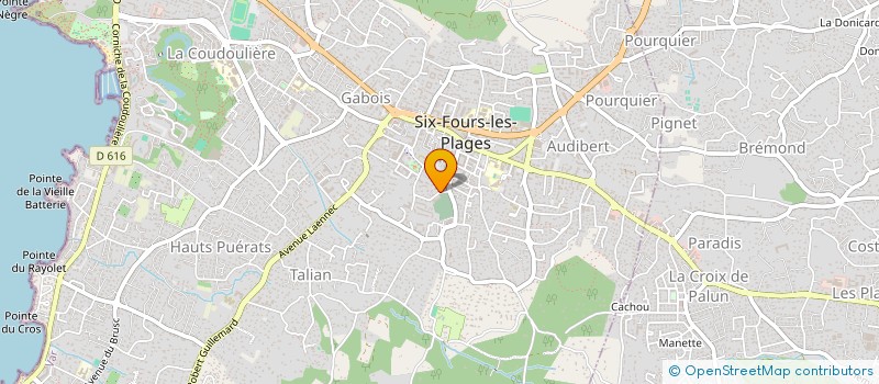 localisation de l'entreprise MONSIEUR PATRICK TONIUTTI à SIX-FOURS-LES-PLAGES