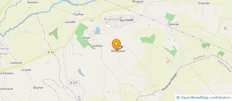 localisation de l'entreprise MONSIEUR PATRICK TOUTOU  PUYMIROL