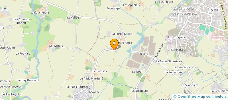 localisation de l'entreprise MONSIEUR PATRICK TROTOUX  LA CHAPELLE-DES-FOUGERETZ