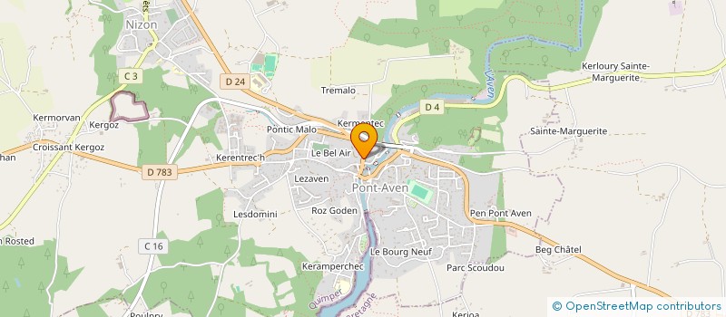 localisation de l'entreprise MONSIEUR PATRICK VANDEVYVER  PONT-AVEN