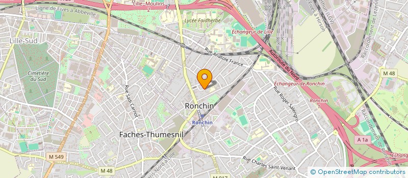 localisation de l'entreprise MONSIEUR PATRICK VAQUIE  RONCHIN