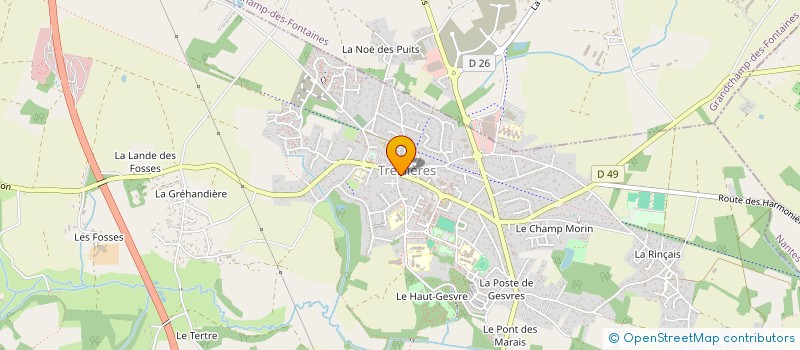 localisation de l'entreprise MONSIEUR PATRICK VEZIN  TREILLIERES