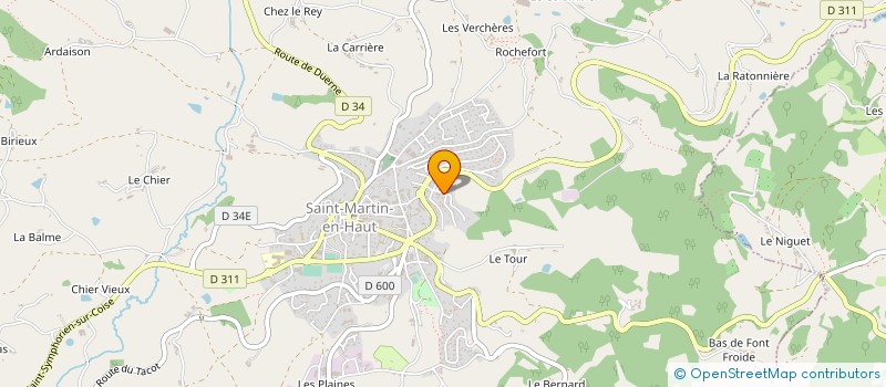 localisation de l'entreprise MONSIEUR PATRICK VILLARD à SAINT-MARTIN-EN-HAUT