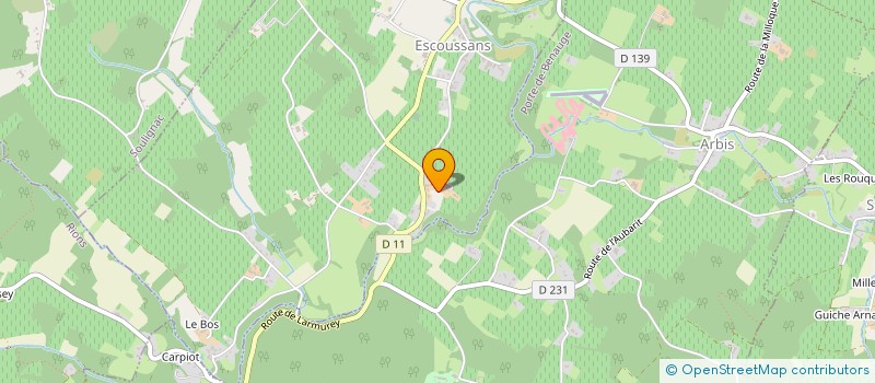 localisation de l'entreprise MONSIEUR PATRICK VIMENEY  ESCOUSSANS