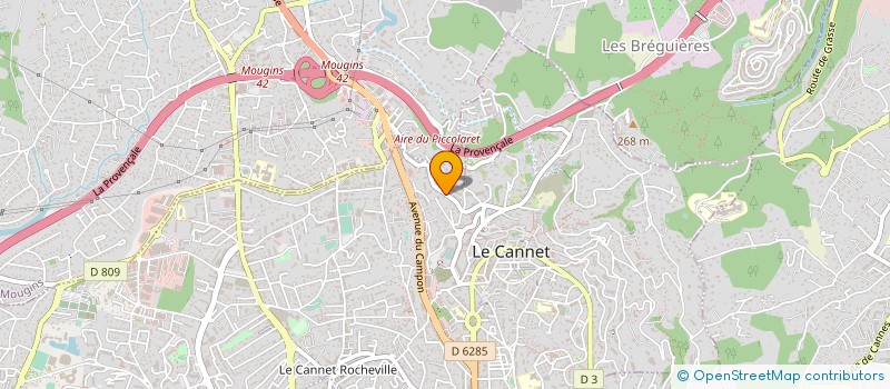 localisation de l'entreprise MONSIEUR PATRICK VINO à LE CANNET