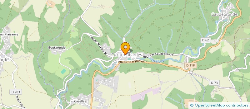 localisation de l'entreprise MONSIEUR PATRICK VOLPI  CUXAC-CABARDES