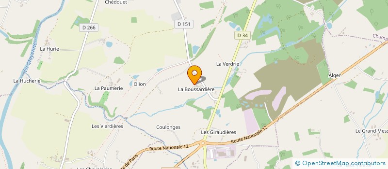 localisation de l'entreprise MONSIEUR PATRIK BRUNEAU  SAINT-FRAIMBAULT-DE-PRIERES