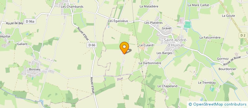 localisation de l'entreprise MONSIEUR PATRIK DALEGRE à SAINT-ANDRE-D'HUIRIAT