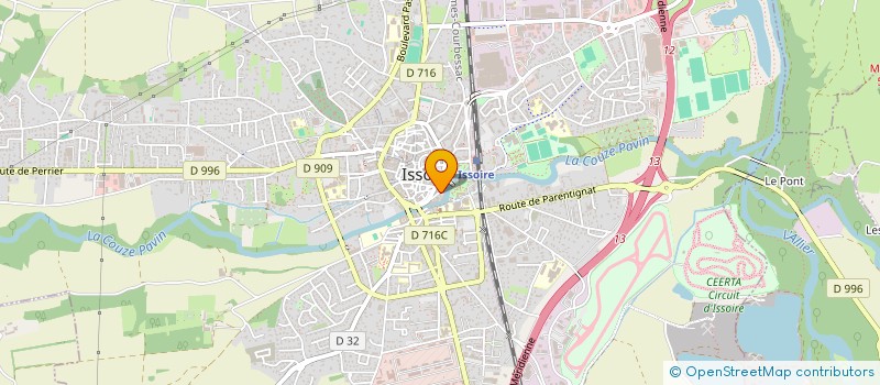 localisation de l'entreprise MONSIEUR PAUL ALEX-BALZARINI  ISSOIRE