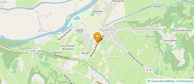 localisation de l'entreprise MONSIEUR PAUL AYROLES  LOUBRESSAC