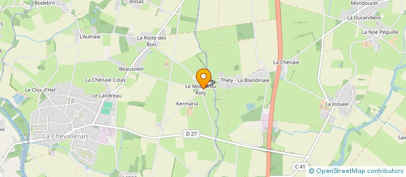 localisation de l'entreprise MONSIEUR PAUL BARRIERE à LA CHEVALLERAIS