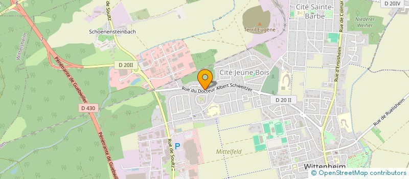 localisation de l'entreprise MONSIEUR PAUL BENOIT  WITTENHEIM