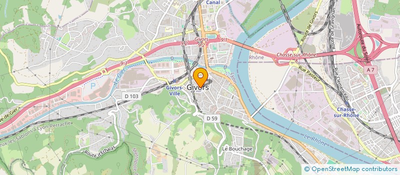 localisation de l'entreprise MONSIEUR PAUL BOUFFANET  GIVORS