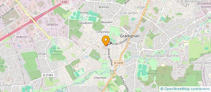 localisation de l'entreprise MONSIEUR PAUL BOURGUET à GRADIGNAN