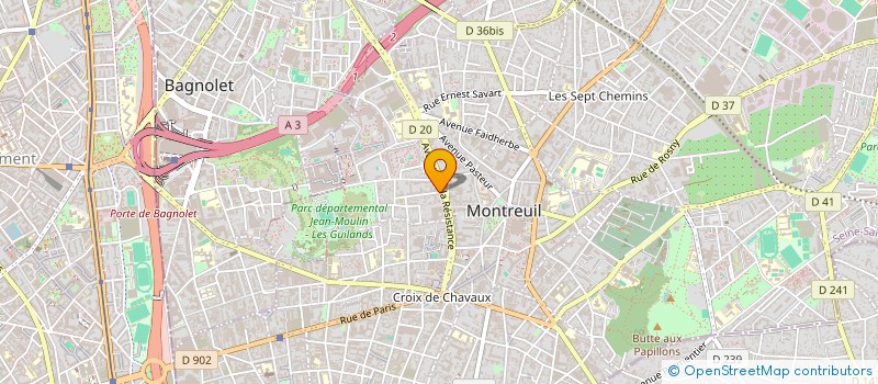 localisation de l'entreprise MONSIEUR PAUL BOURRON à MONTREUIL
