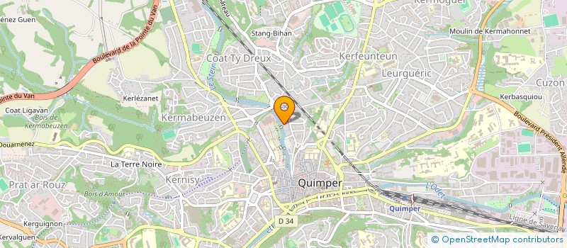localisation de l'entreprise MONSIEUR PAUL BRIVOAL à QUIMPER