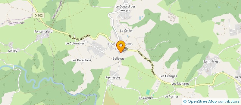 localisation de l'entreprise MONSIEUR PAUL BROUILLOUX à BOISSET-SAINT-PRIEST
