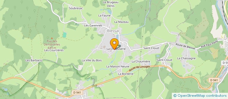 localisation de l'entreprise MONSIEUR PAUL BRYANT  BLESSAC