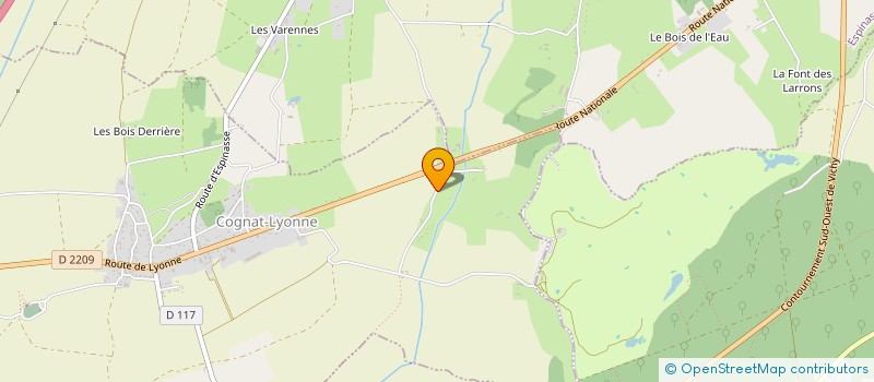 localisation de l'entreprise MONSIEUR PAUL CARDI  COGNAT-LYONNE