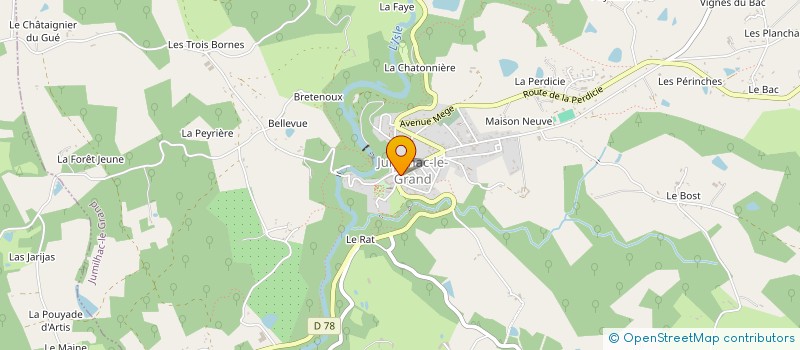 localisation de l'entreprise MONSIEUR PAUL CHAMPEAU à JUMILHAC-LE-GRAND