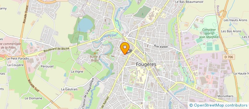 localisation de l'entreprise MONSIEUR PAUL CHAPLAIN à FOUGERES