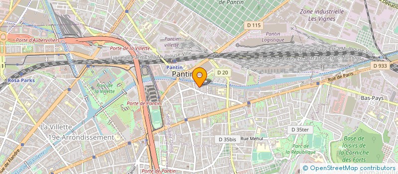 localisation de l'entreprise MONSIEUR PAUL CHAPUIS  PANTIN