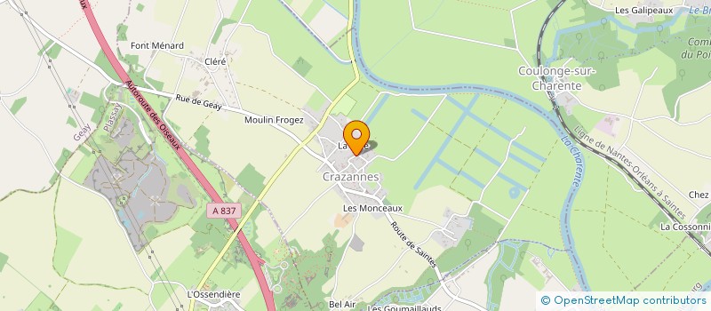 localisation de l'entreprise MONSIEUR PAUL CHAUVIN  CRAZANNES