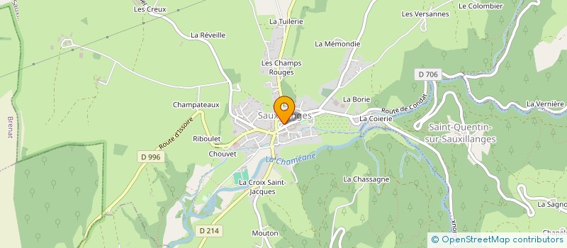 localisation de l'entreprise MONSIEUR PAUL CHEVANT  SAUXILLANGES