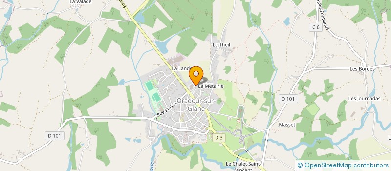 localisation de l'entreprise MONSIEUR PAUL CLAVAUD à ORADOUR-SUR-GLANE