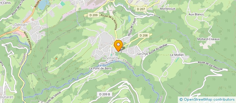 localisation de l'entreprise MONSIEUR PAUL-CLEMENT RIVIERE  ARVILLARD