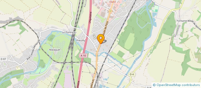 localisation de l'entreprise MONSIEUR PAUL CLOTEAUX à CHASSENEUIL-DU-POITOU