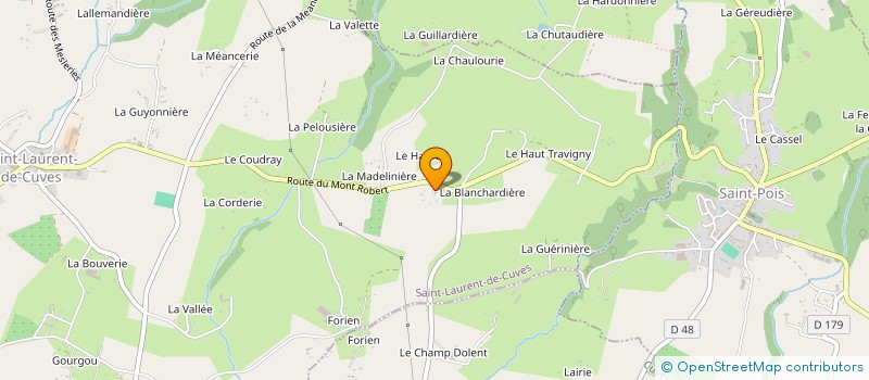 localisation de l'entreprise MONSIEUR PAUL COQUELIN  SAINT-LAURENT-DE-CUVES