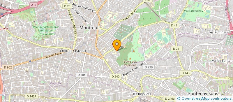 localisation de l'entreprise MONSIEUR PAUL CORVAISIER à MONTREUIL