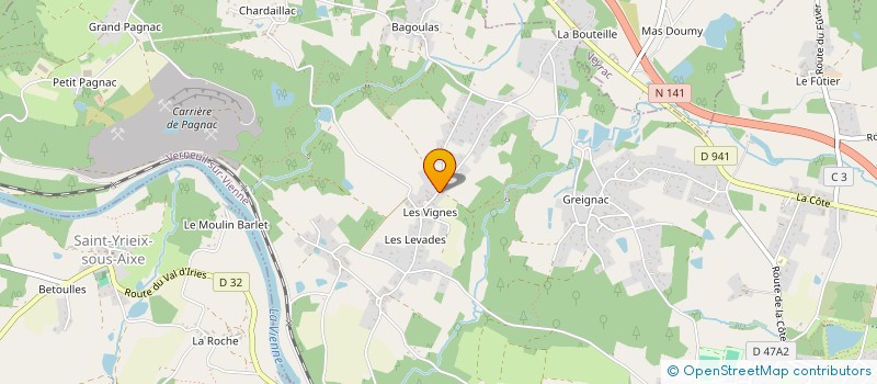 localisation de l'entreprise MONSIEUR PAUL DARREAU  VERNEUIL-SUR-VIENNE