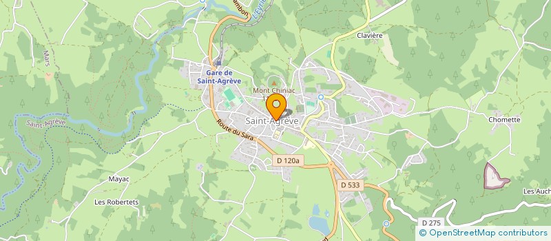 localisation de l'entreprise MONSIEUR PAUL DEBARD  SAINT-AGREVE