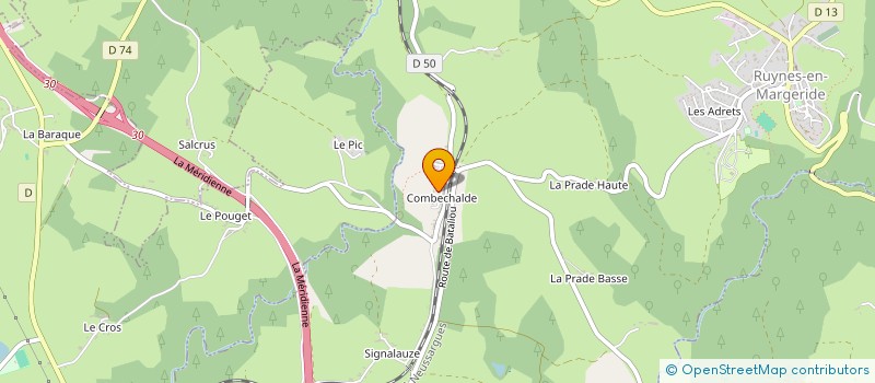 localisation de l'entreprise MONSIEUR PAUL DECHAMBRE à RUYNES-EN-MARGERIDE