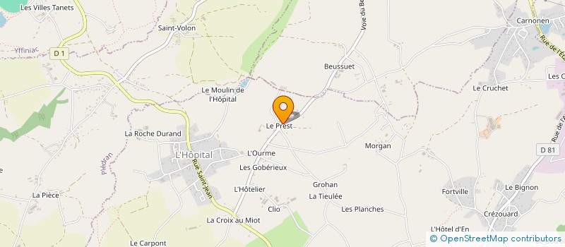 localisation de l'entreprise MONSIEUR PAUL DEGERAUD  QUESSOY